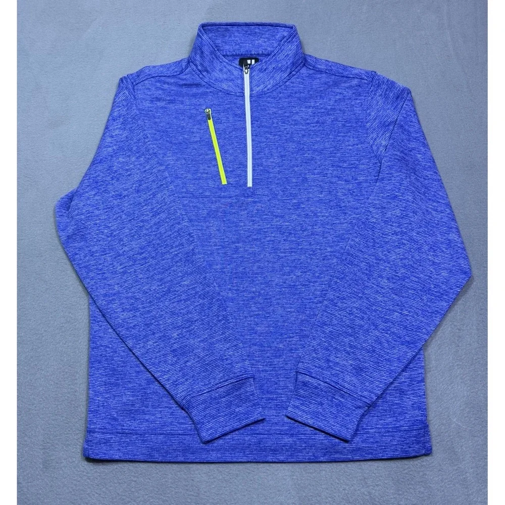 Footjoy 1/4 Zip Pullover Mens M Blue Performance Golf Athleisure Normcore